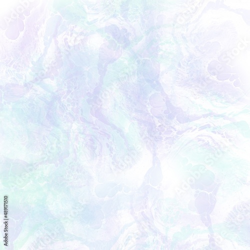 Blue, light blue, green watercolor background. Digital drawing