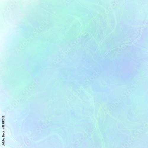 Blue, light blue, green watercolor background. Digital drawing