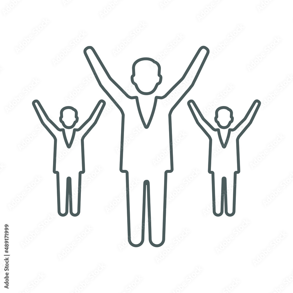 Team, together, winning line icon. Outline vector. Team, together, winning line icon. Outline vector.