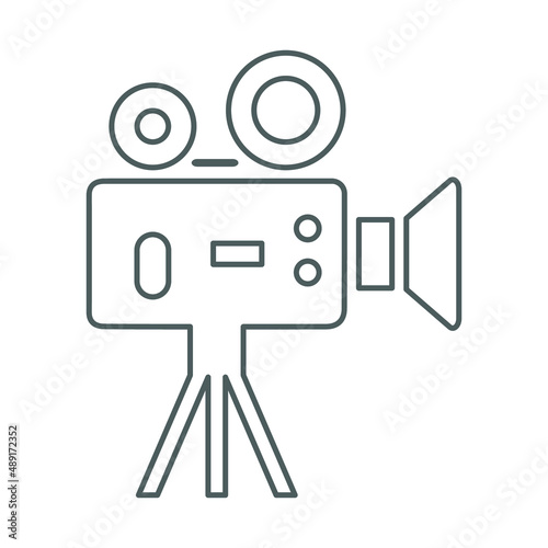 Video, Production outline icon. Line vector design.