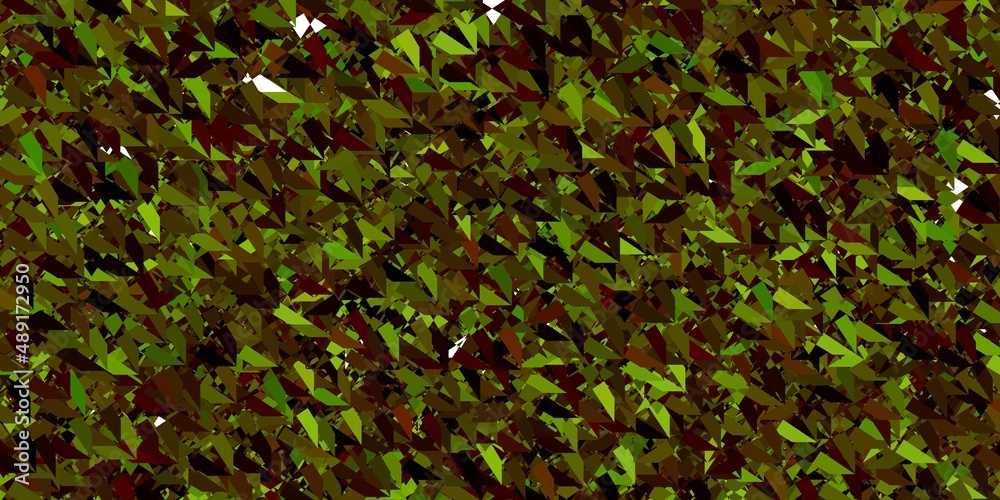 Dark Green, Yellow vector pattern with polygonal shapes. Dark Green, Yellow vector pattern with polygonal shapes.