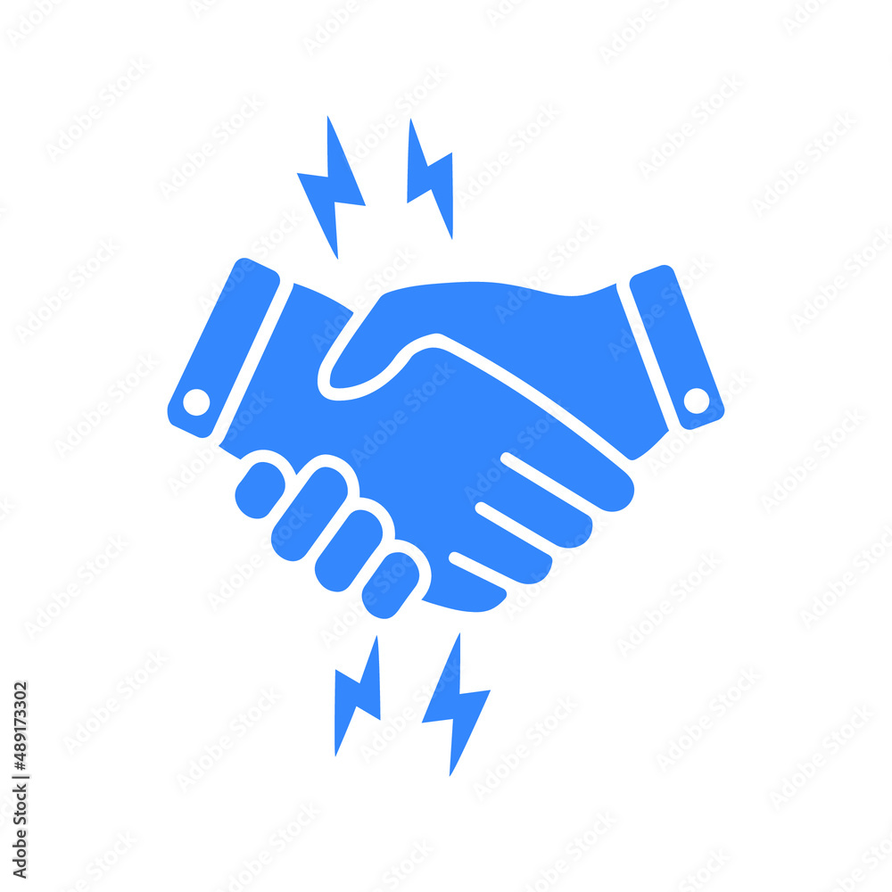 Partnership, agreement, deal, gesture icon. Blue vector sketch. Partnership, agreement, deal, gesture icon. Blue vector sketch.