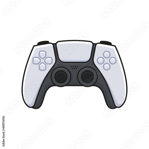 Game Controller. White Joystick Icon. Gamepad for Game Console. Vector