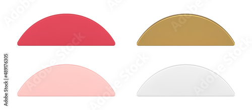 Collection realistic pedestal vertical podium semicircle scene tribute 3d template vector