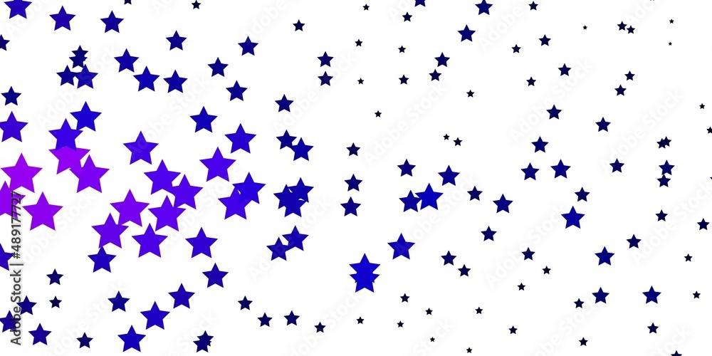 Dark Pink, Blue vector background with small and big stars. Dark Pink, Blue vector background with small and big stars.