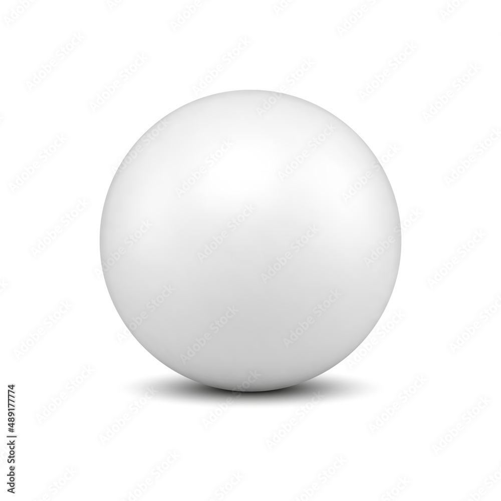 Realistic glossy white elegant globe shape with shadow geometric figure decorative design vector Realistic glossy white elegant globe shape with shadow geometric figure decorative design vector
