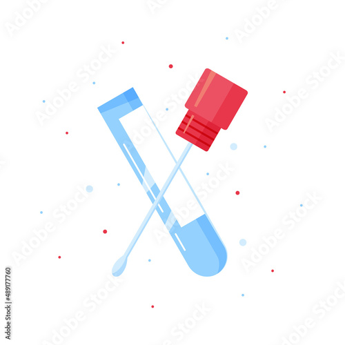 PCR test, vector icon in flat style