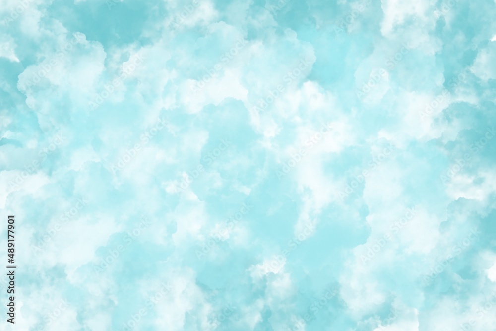watercolor sky and clouds, abstract background