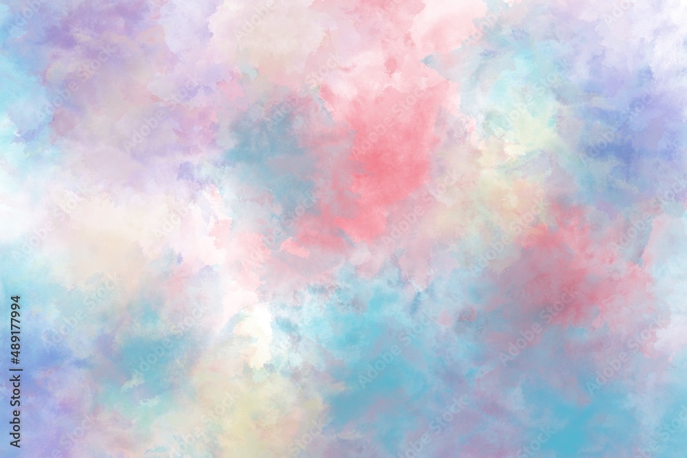 watercolor sky and clouds, abstract background