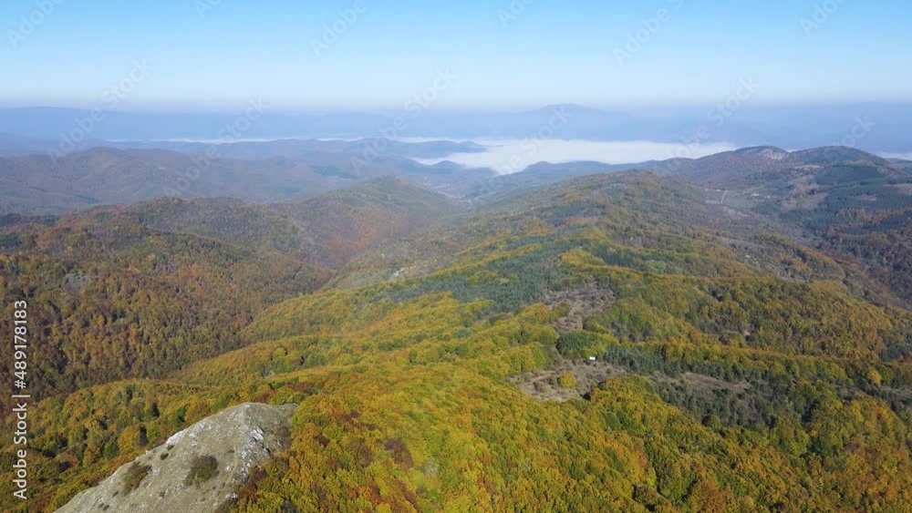 Amazing Autumn Landscape of Erul mountain near Golemi peak, Pernik Region, Bulgaria Amazing Autumn Landscape of Erul mountain near Golemi peak, Pernik Region, Bulgaria