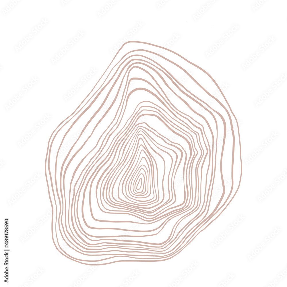 Obraz premium Organic Shape Linear Doodle Illustration
