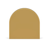 Premium metallic golden realistic arch podium vertical semi circle wall promo advertising 3d vector