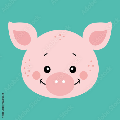 Cute pink pig gift card