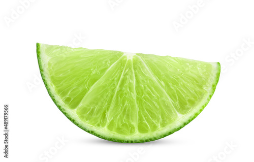 lime slices isolated on white background with clipping path