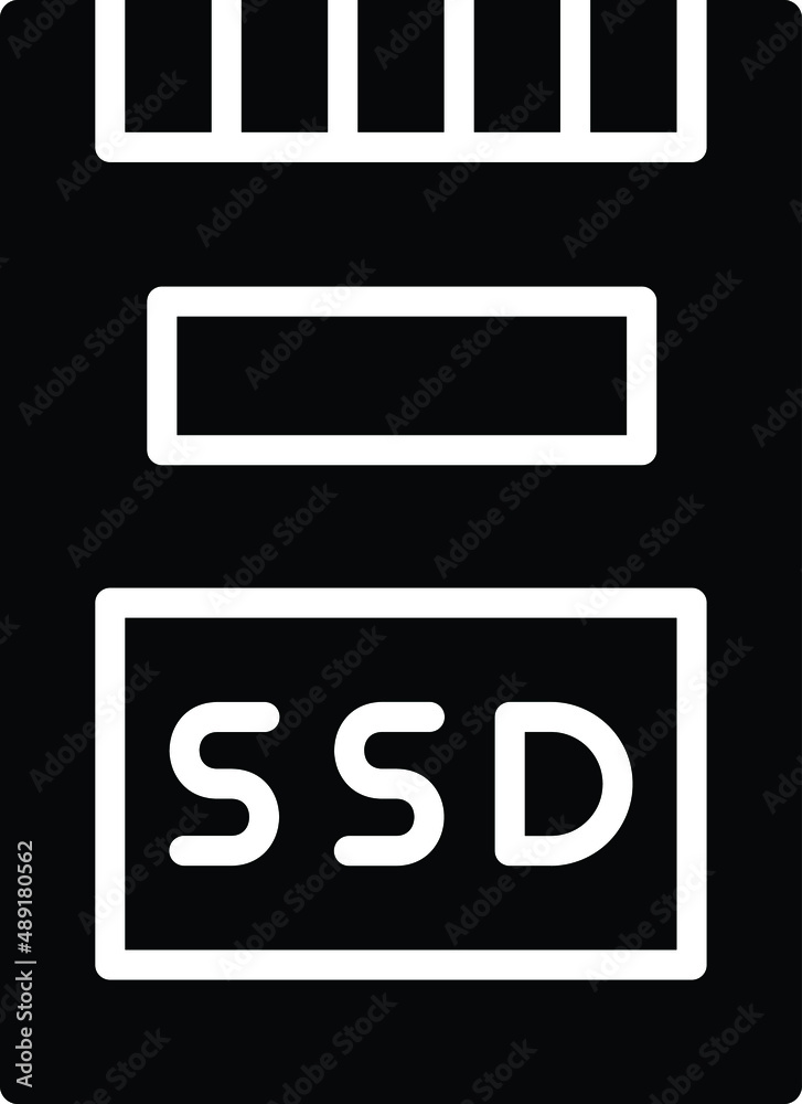 Ssd Vector Icon Design Illustration Ssd Vector Icon Design Illustration