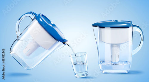 3d water filter pitcher collection