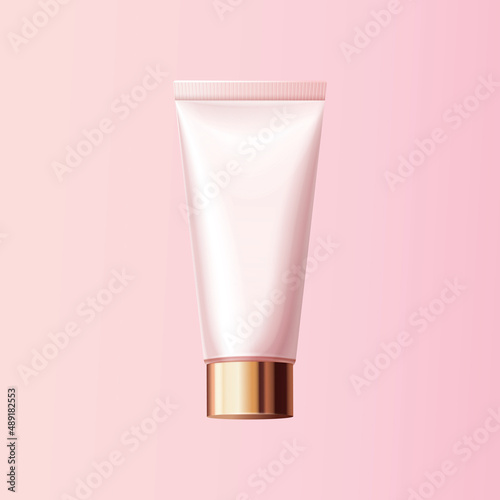 3d blank cosmetic tube mockup