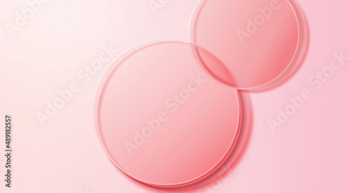 3d pink glass disks background