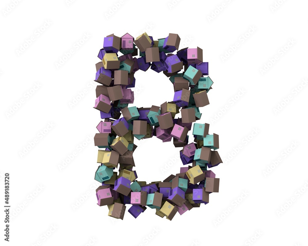 House Themed Font Letter B House Themed Font Letter B