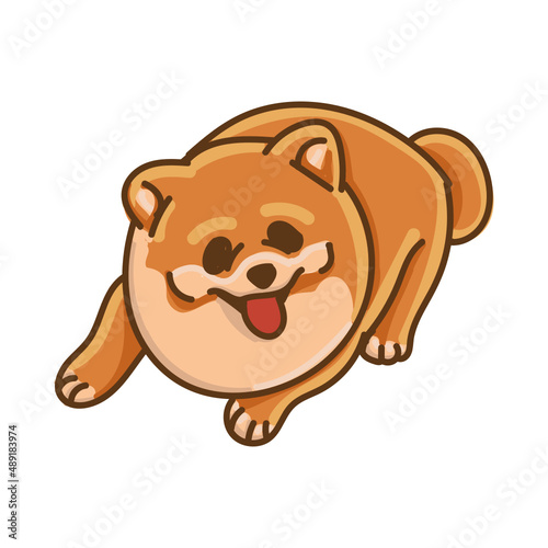 Hand drawn dog cartoon character illustration Animal.