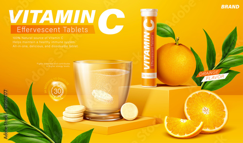 Vitamin C tablet banner ad