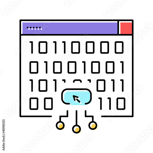 cross-site scripting color icon vector illustration