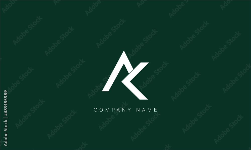 AK, KA, AK, Letters Logo Monogram - obrazy, fototapety, plakaty 