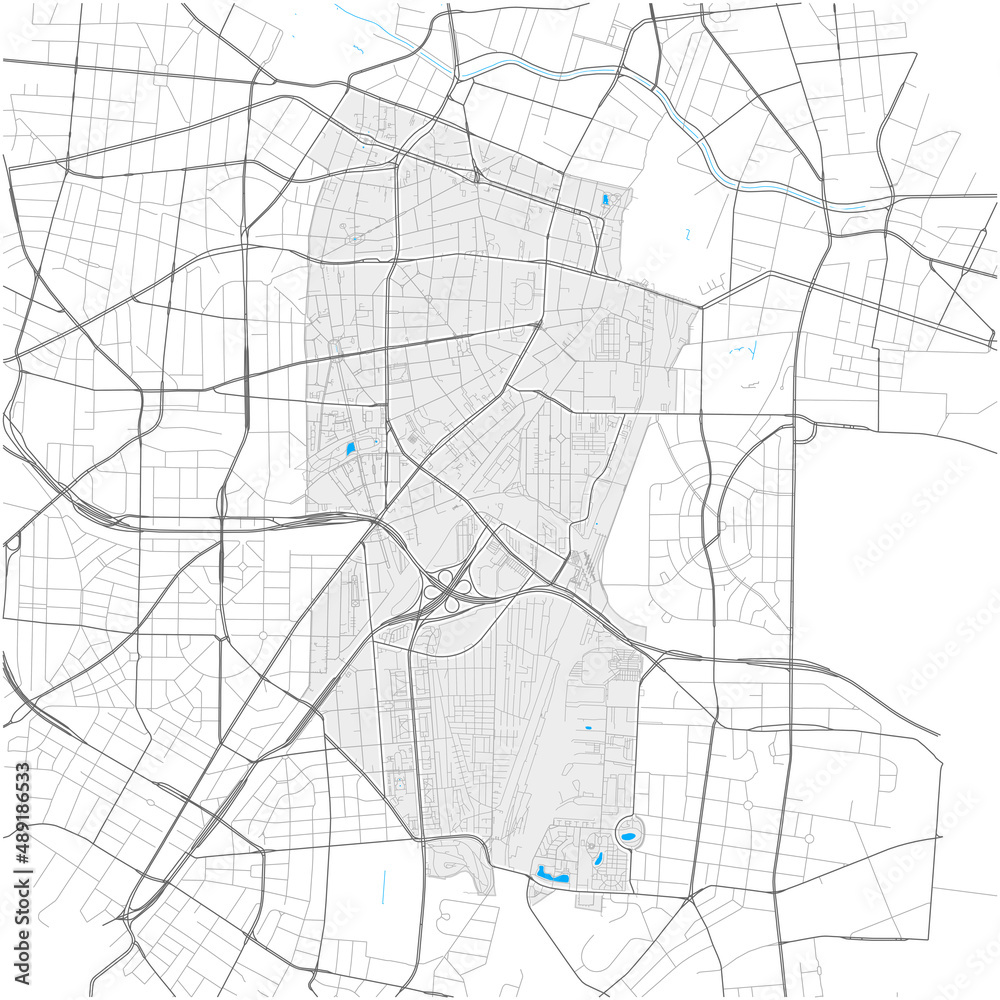 Schöneberg, Berlin, Deutschland high detail vector map Stock Vector ...