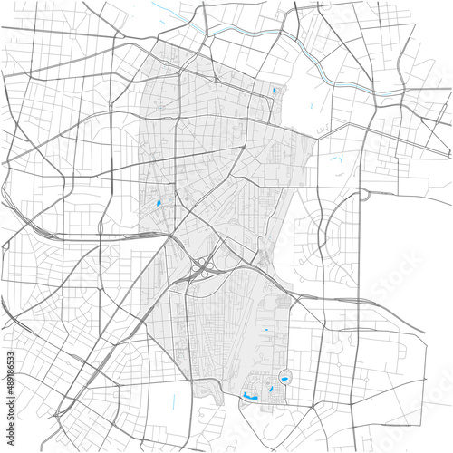 Schöneberg, Berlin, Deutschland high detail vector map