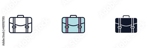 briefcase icon symbol template for graphic and web design collection logo vector illustration