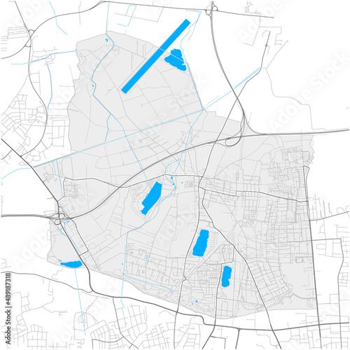 Feldmoching-Hasenbergl, München, Deutschland high detail vector map