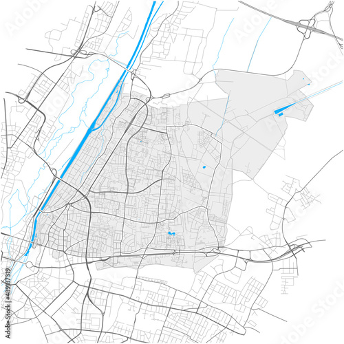 Bogenhausen, München, Deutschland high detail vector map