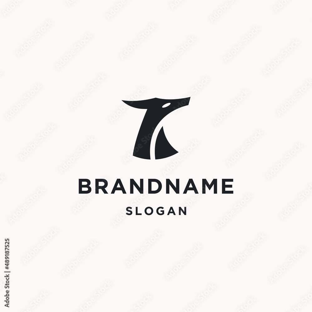 Deer logo icon design template