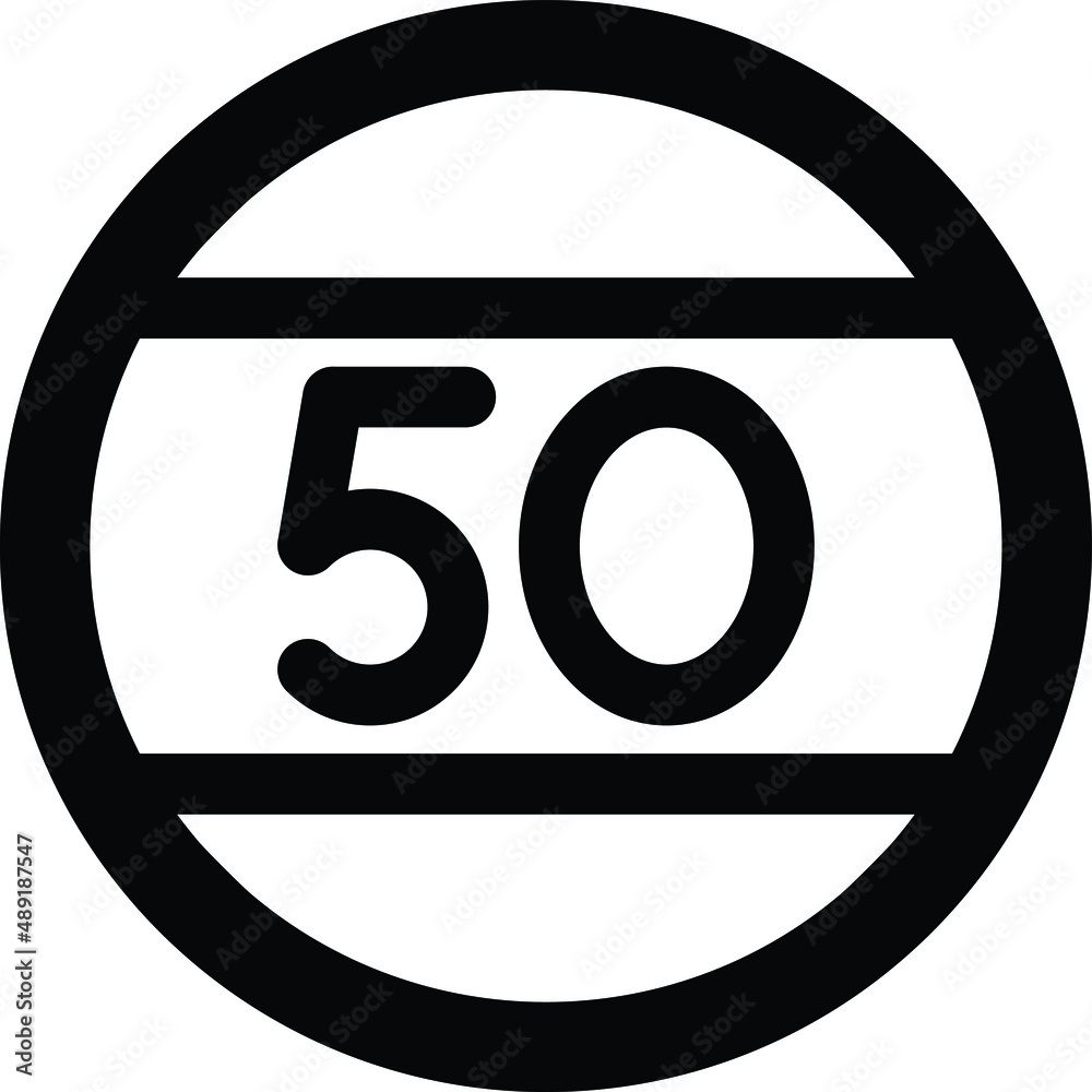 Speed limit Vector Icon Design Illustration Speed limit Vector Icon Design Illustration