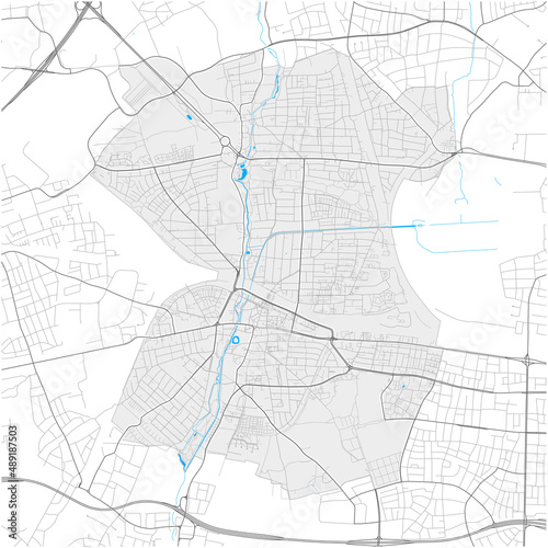 Pasing-Obermenzing, München, Deutschland high detail vector map