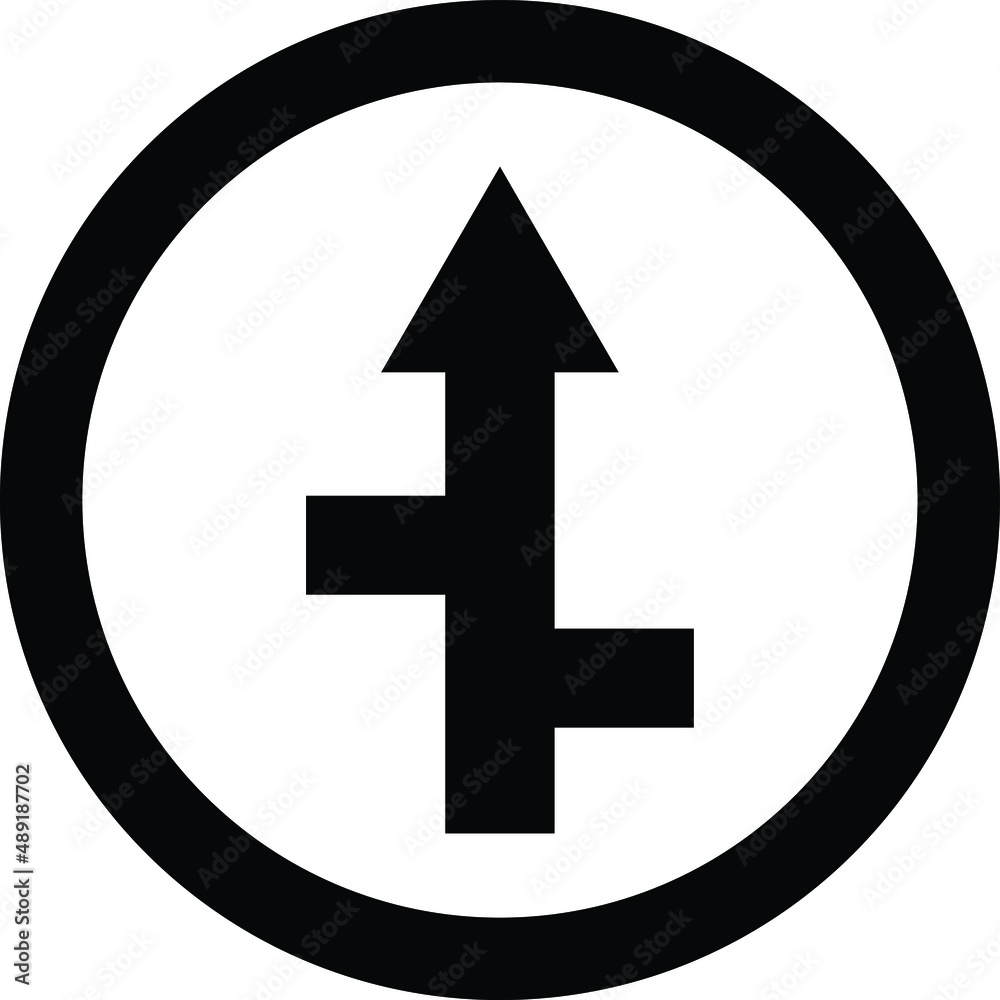 Crossways Vector Icon Design Illustration Crossways Vector Icon Design Illustration