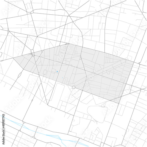 2nd Arrondissement, Paris, FRANCE high detail vector map