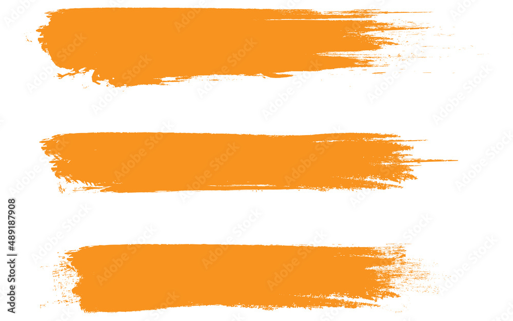Orange brush stroke set isolated on background. Collection of trendy brush stroke vector for orange ink paint, grunge backdrop, dirt banner, watercolor design and dirty texture. Brush stroke vector Orange brush stroke set isolated on background. Collection of trendy brush stroke vector for orange ink paint, grunge backdrop, dirt banner, watercolor design and dirty texture. Brush stroke vector