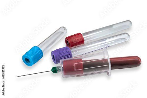 Vacutainer blood collection with vacuum tubes