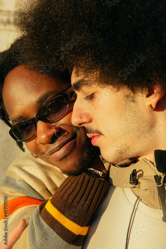 Portrait of a gay couple.