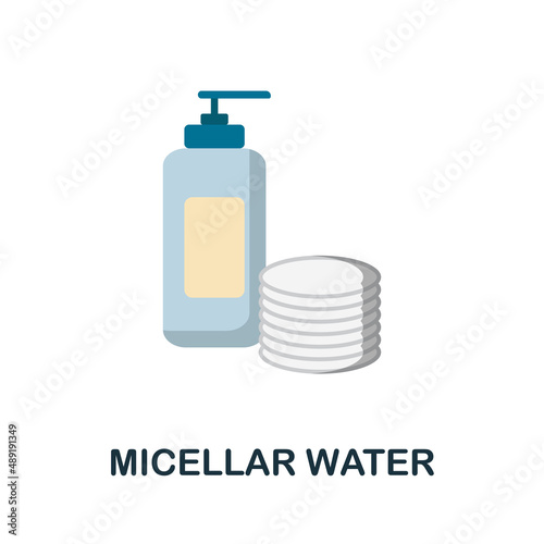 Micellar Water flat icon. Colored element sign from cosmetics collection. Flat Micellar Water icon sign for web design, infographics and more.