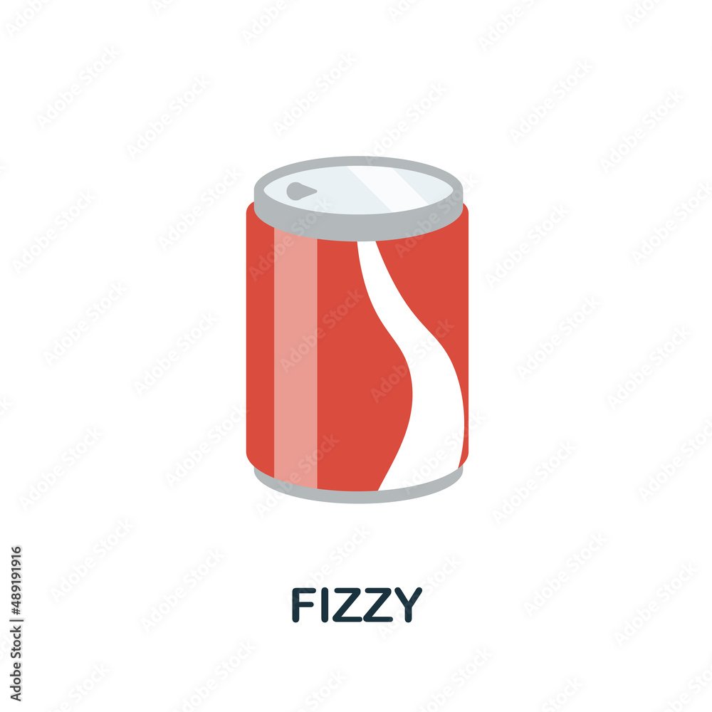 Fizzy flat icon. Colored element sign from drinks collection. Flat Fizzy icon sign for web design, infographics and more. Fizzy flat icon. Colored element sign from drinks collection. Flat Fizzy icon sign for web design, infographics and more.