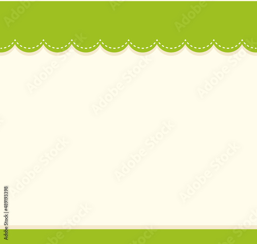 Cute blank green color border for worksheet