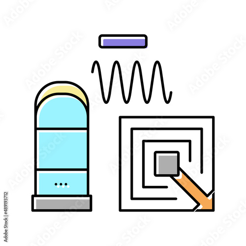 technology of rfid color icon vector illustration
