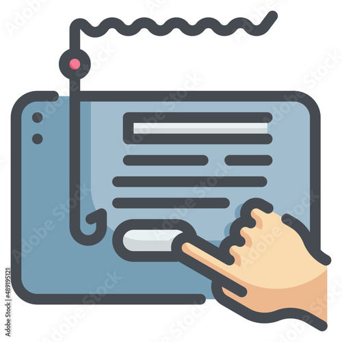 clickbait line icon