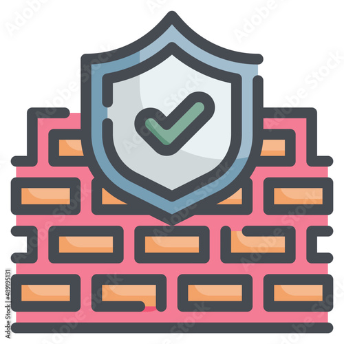 firewall line icon