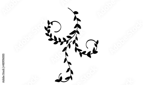 Borders flower. Embroidery pattern design for print or use as different line stitches.