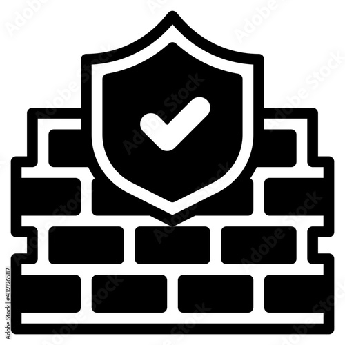 firewall glyph icon