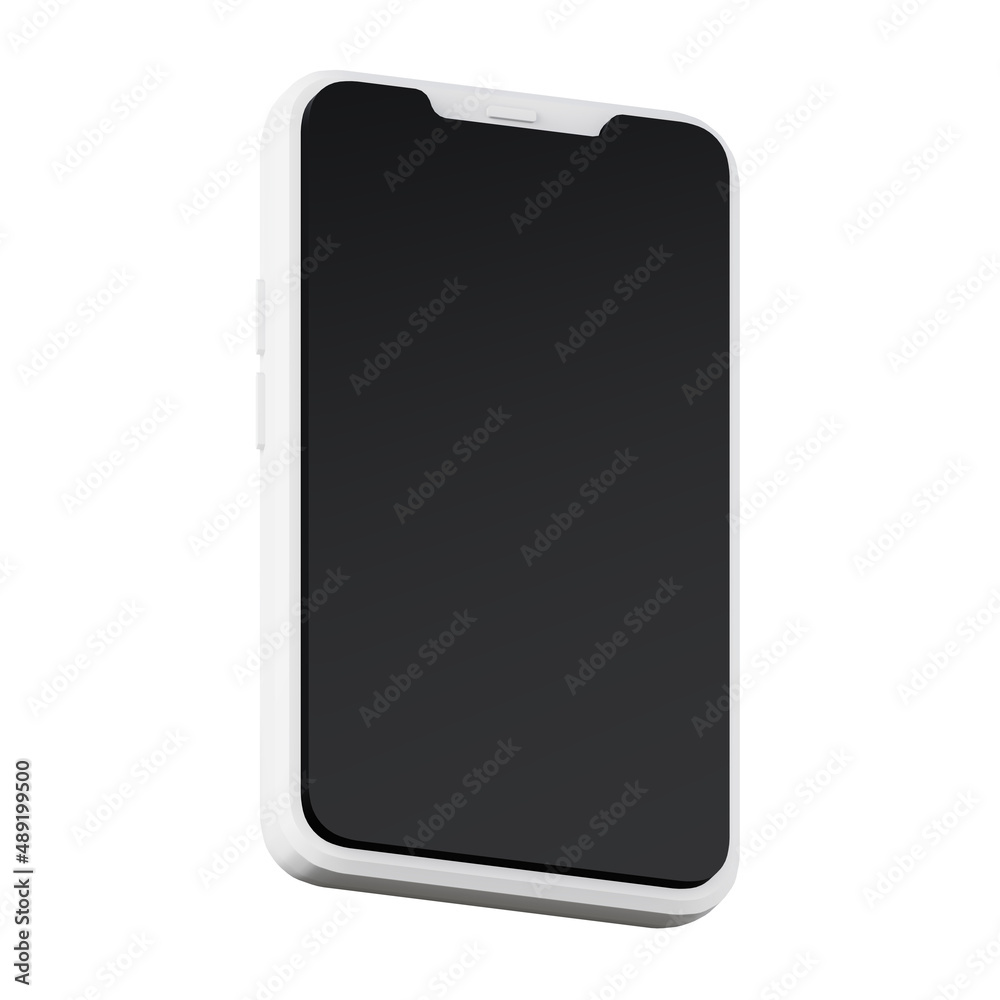 Mobile smartphone gadget high quality 3D render illustration icon. Mobile smartphone gadget high quality 3D render illustration icon.