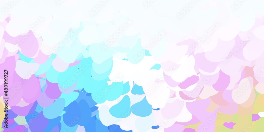 Light blue, red vector backdrop with chaotic shapes.